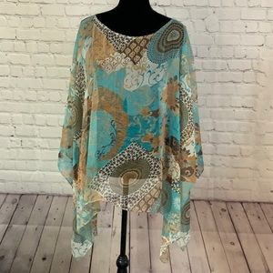 NWT Additions by CHICO’S Multi colored Poncho M/L